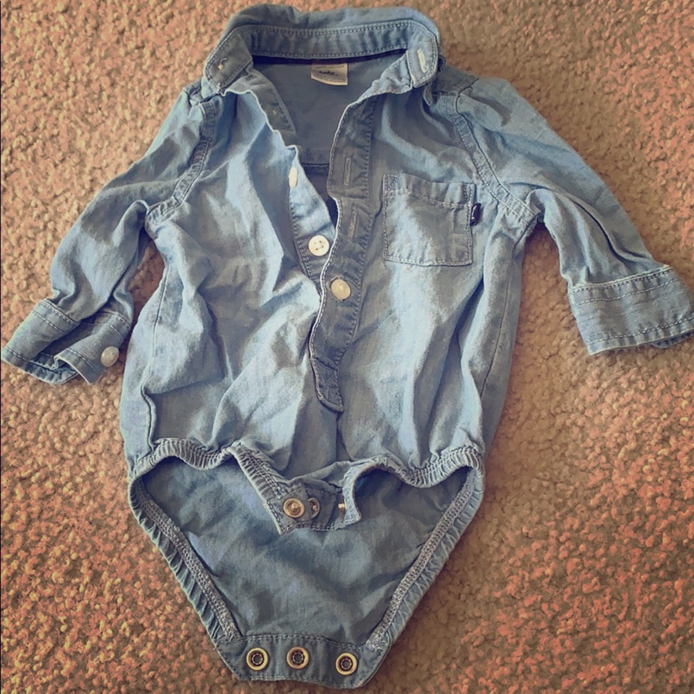 Long sleeve button up onesie!